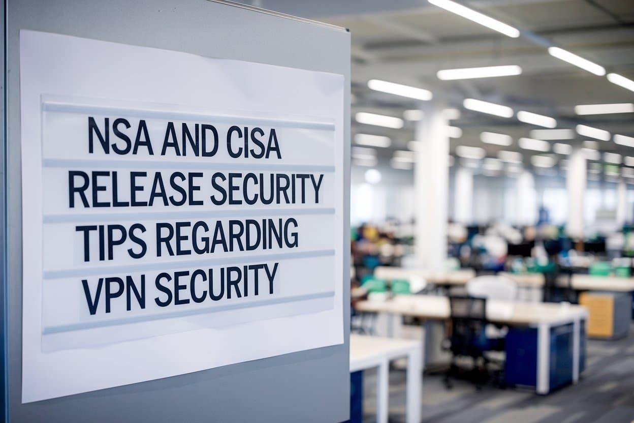 VPN security guidelines infographic showing NSA and CISA recommendations