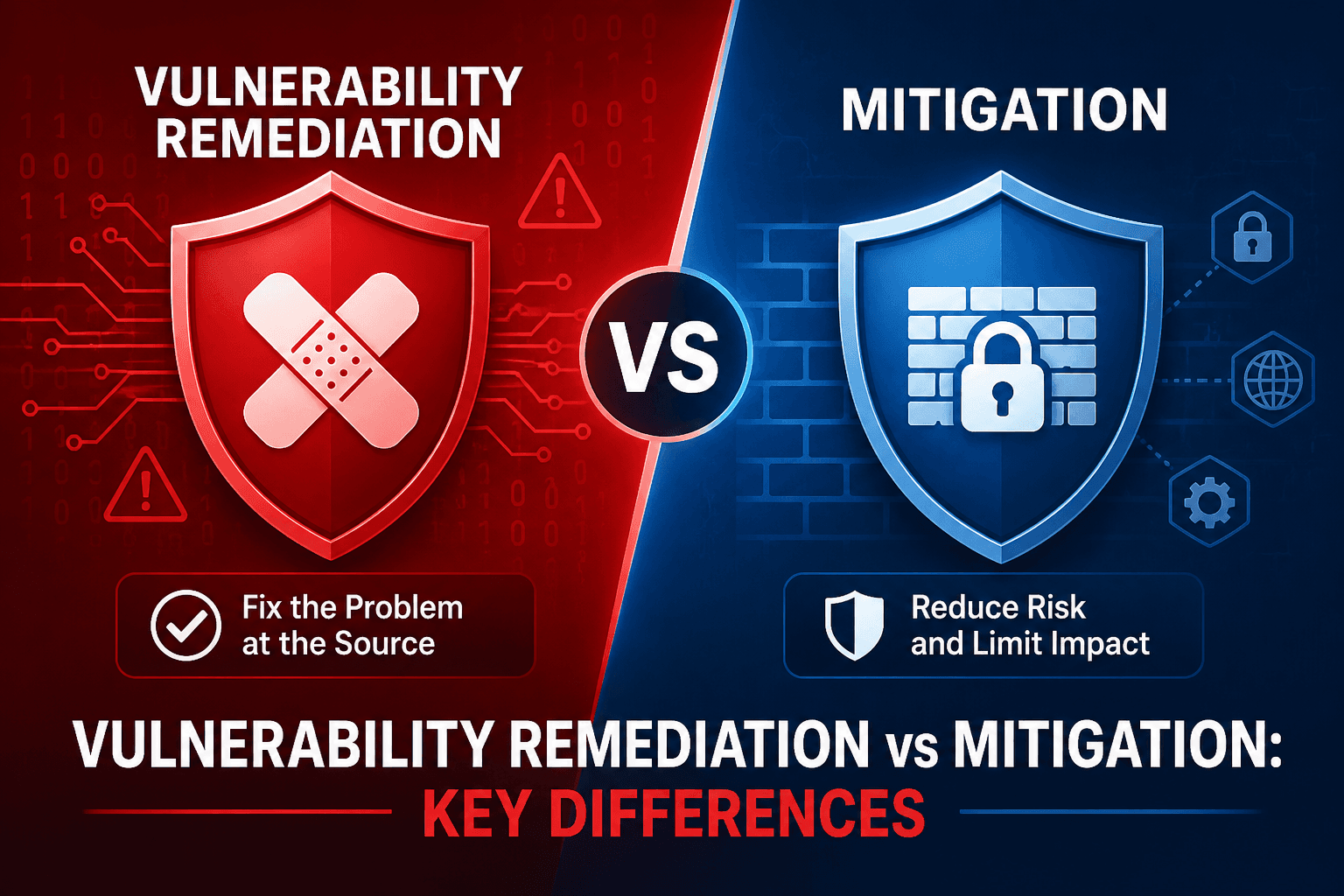 Vulnerability Remediation vs Mitigation: 10 Key Differences